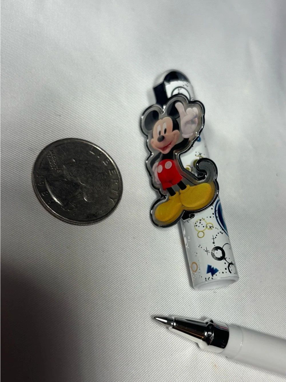 New Disney Mickey Mouse White Decorative Pen